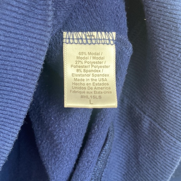 Beyond Yoga Open back sweatshirt Sz L Royal Blue - Picture 3 of 5